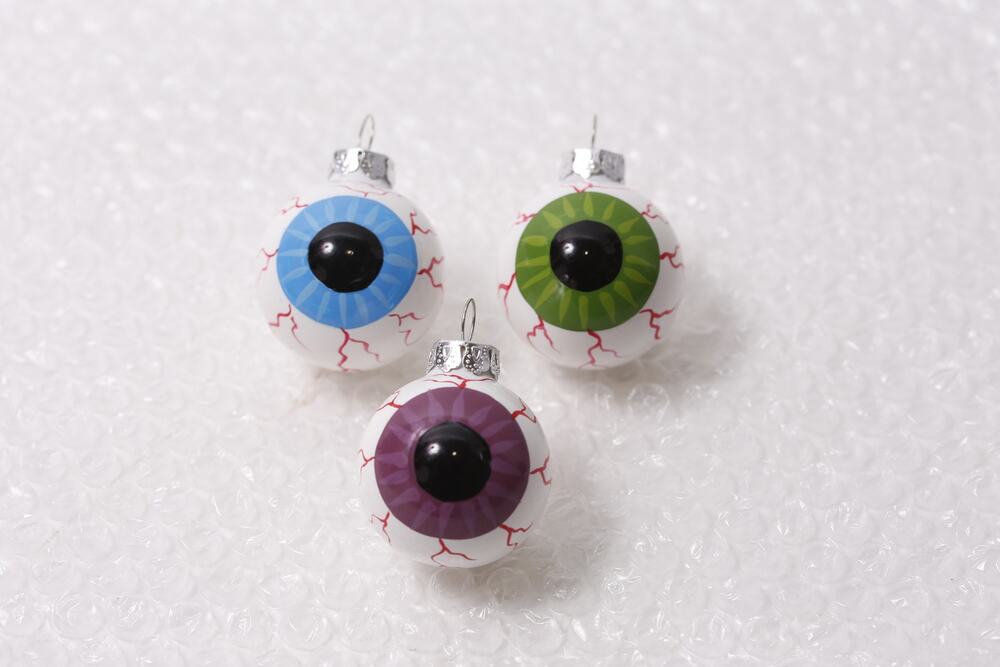 Old World Christmas Evil Eye Set of 3 Glass Ornaments ~ 260205-WH 950